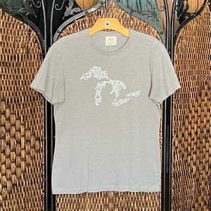 L Jones & Mitchell Organic Cotton Blend Gray Tee Men’s